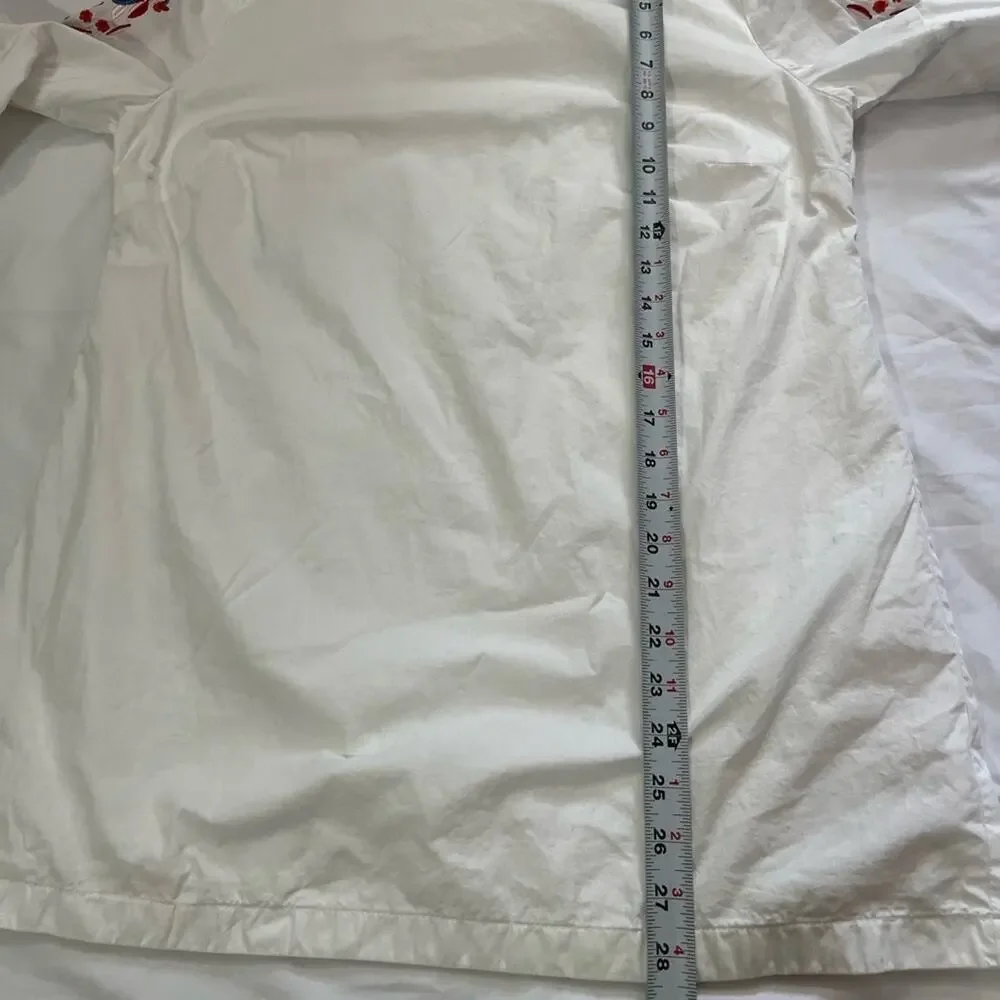 Mud Pie Michelle Embroidered Floral Scalloped 3/4 Sleeve Summer Dress Size L - Picture 9 of 9